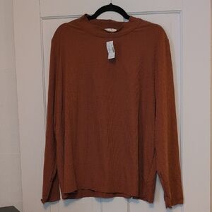 Maurices Rust Long Sleeve Blouse